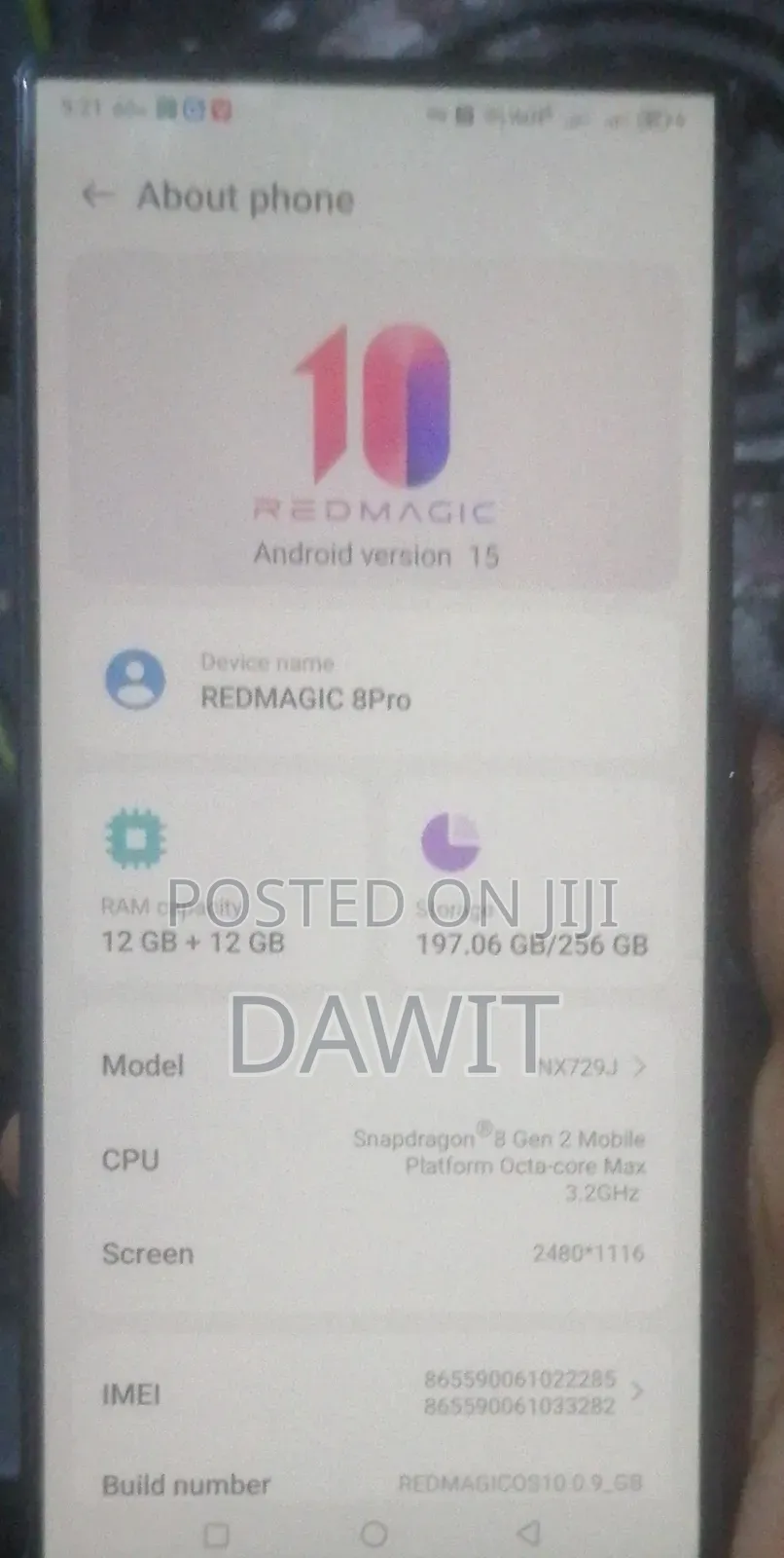 ZTE nubia RedMagic 8 Pro 256 GB Black