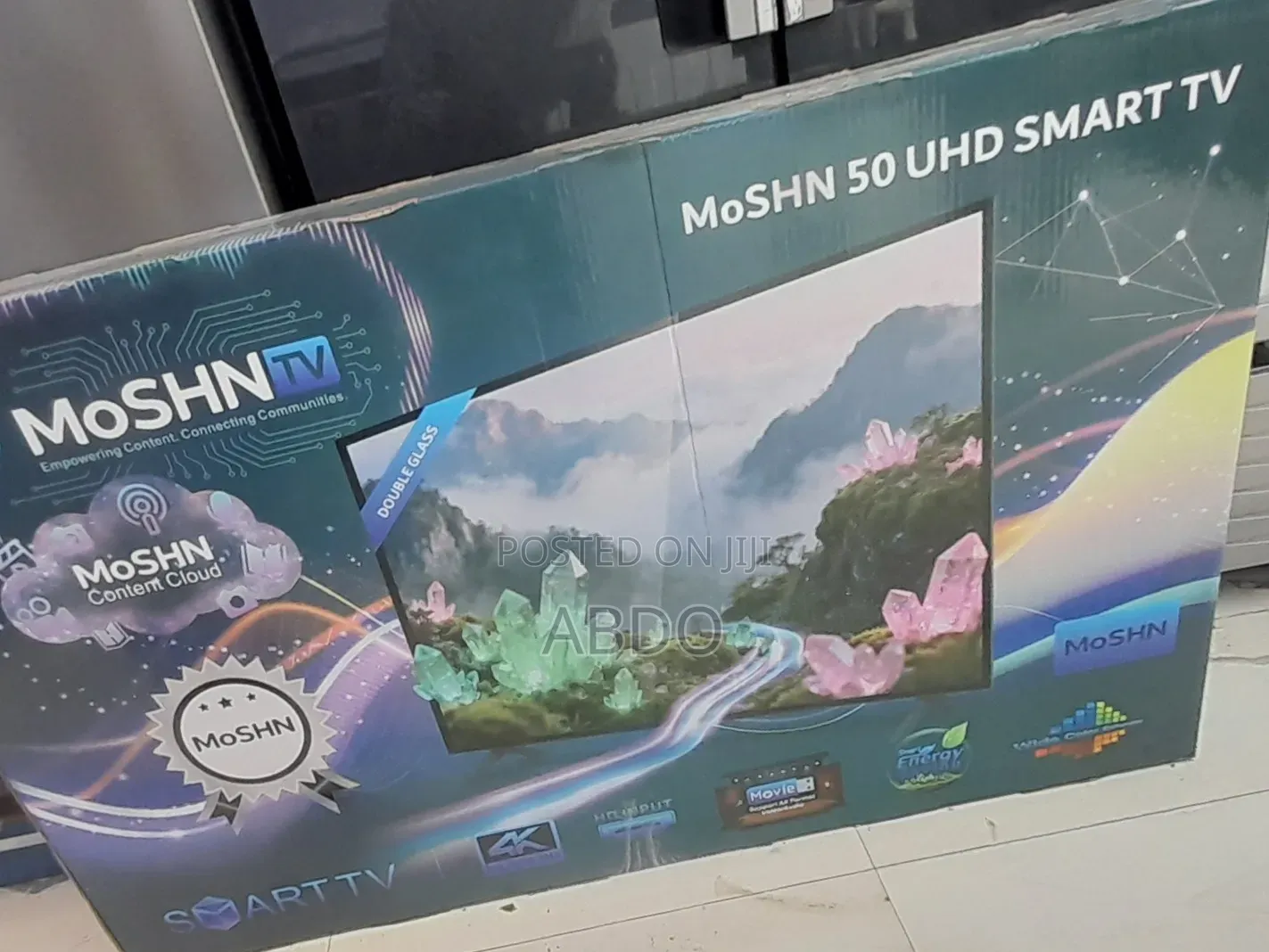 Moshn 50 Inch Smart Uhd TV Dandrid Doubel Gelass 2026 Hifi