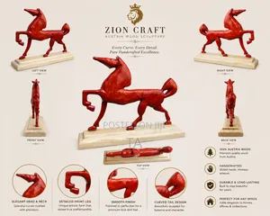 Handcrafted Wooden Horse Sculpture