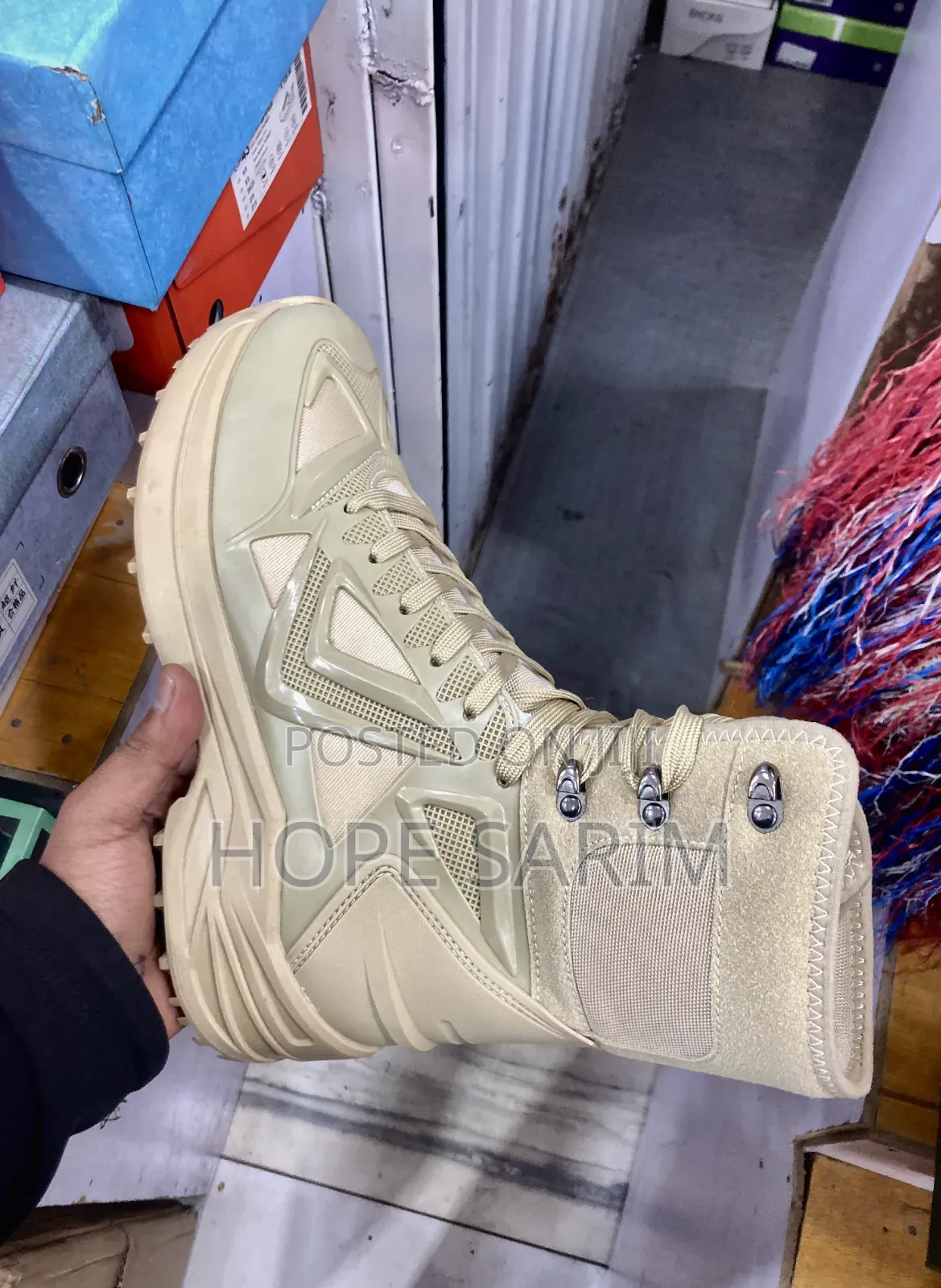High Tactical Combat Boots: