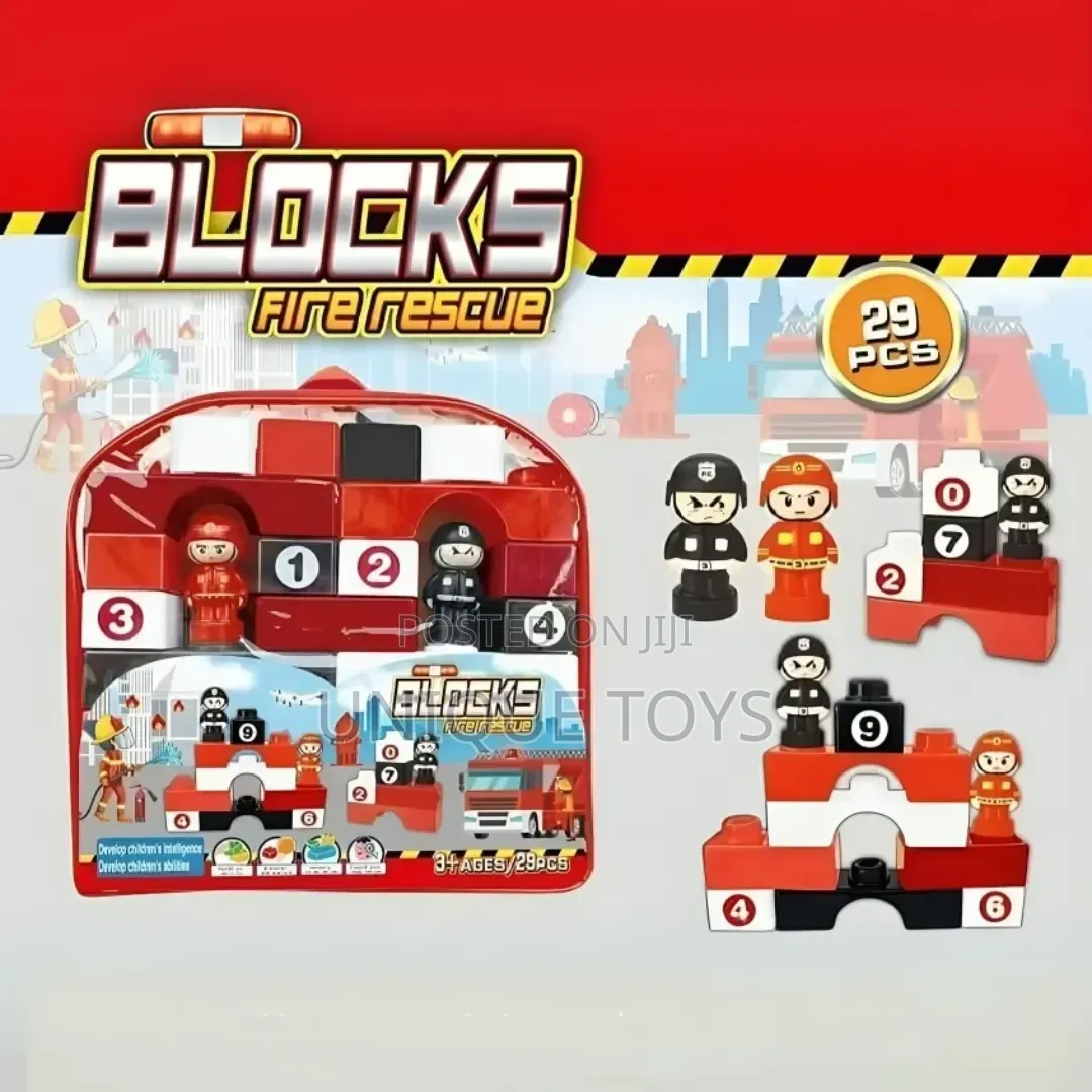  29-Piece Fire Rescue Building Blocks Set 
