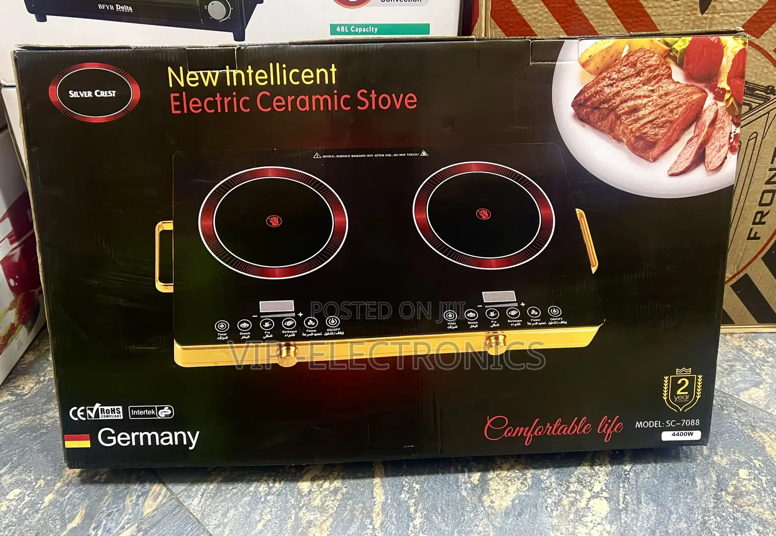 SILVER CREST Ceramic Stove – Double Burner 4400W Electric Cooker