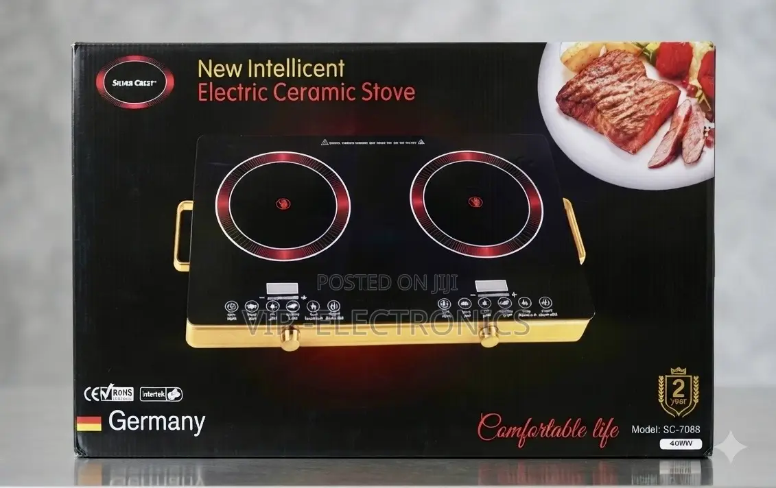 Silver Crest Electric Ceramic Stove. Designed With Dual Ceramic Cookin