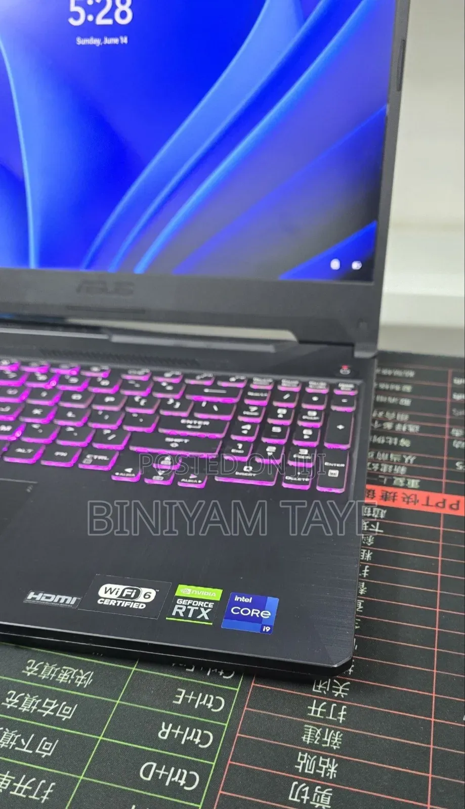 New Laptop Asus TUF Gaming A15 16GB Intel Core i9 SSD 512GB