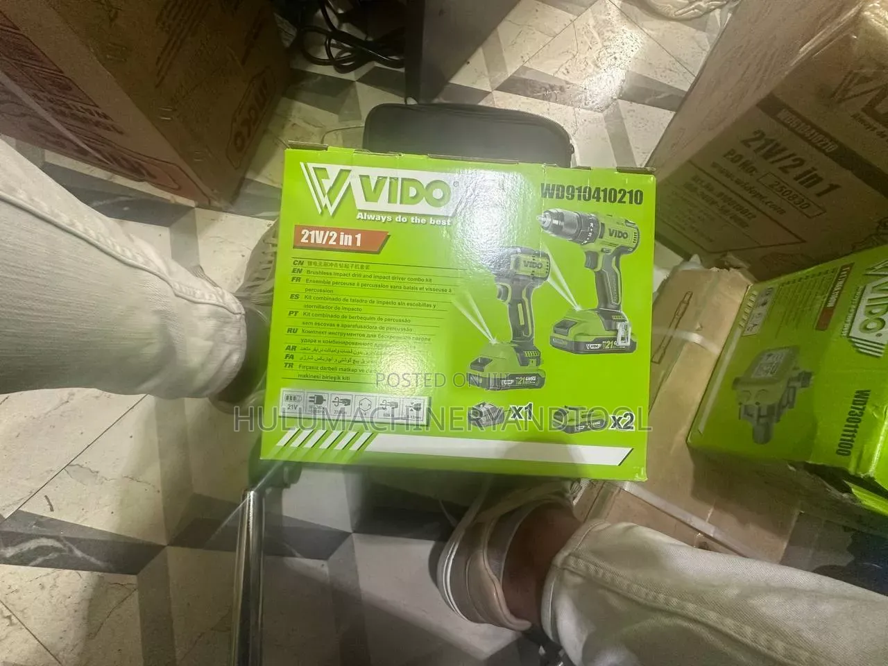 VIDO 2-in-1 Brushless Impact Drill and Impact Driver Combo Kit