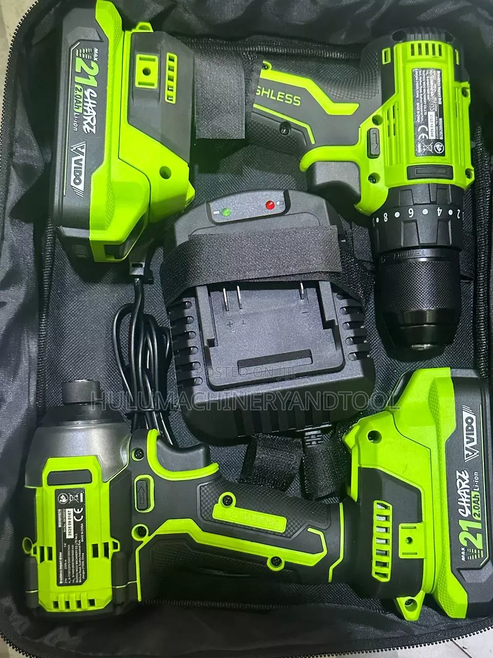 VIDO 2-in-1 Brushless Impact Drill and Impact Driver Combo Kit