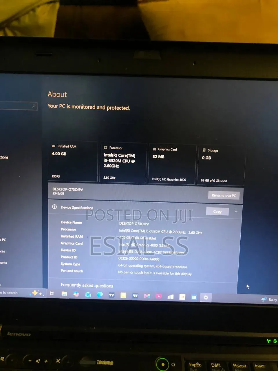 Laptop Lenovo ThinkPad T430 4GB Intel Core 5 HDD 140GB