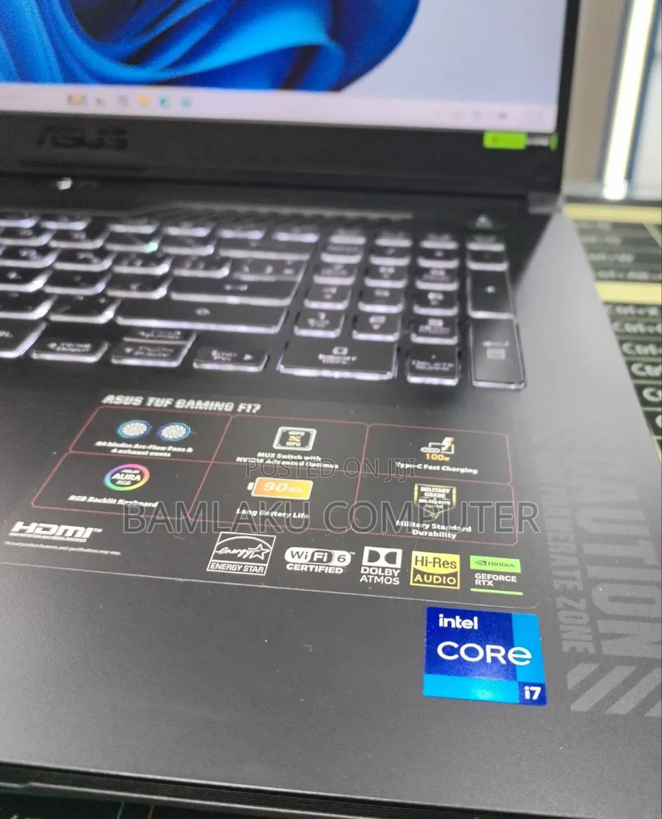 New Laptop Asus TUF Gaming F17 16GB Intel Core i7 SSD 1T