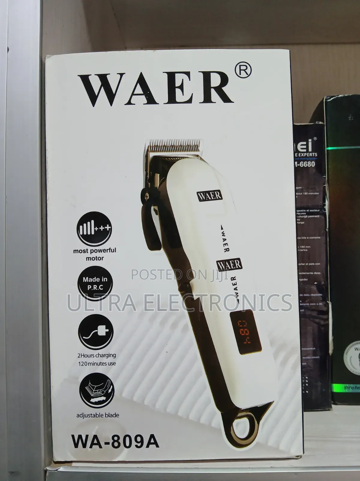 Waer WA-809A Professional Hair Clipper Featuring Digital Show Battery