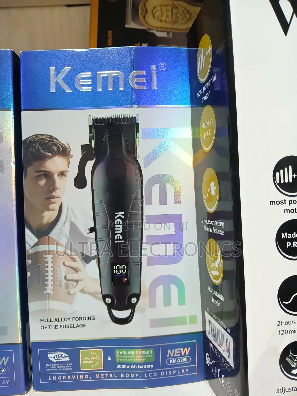 Kemei KM-2293 Professional Cordless Hair and Beard Trimmer, Featuring