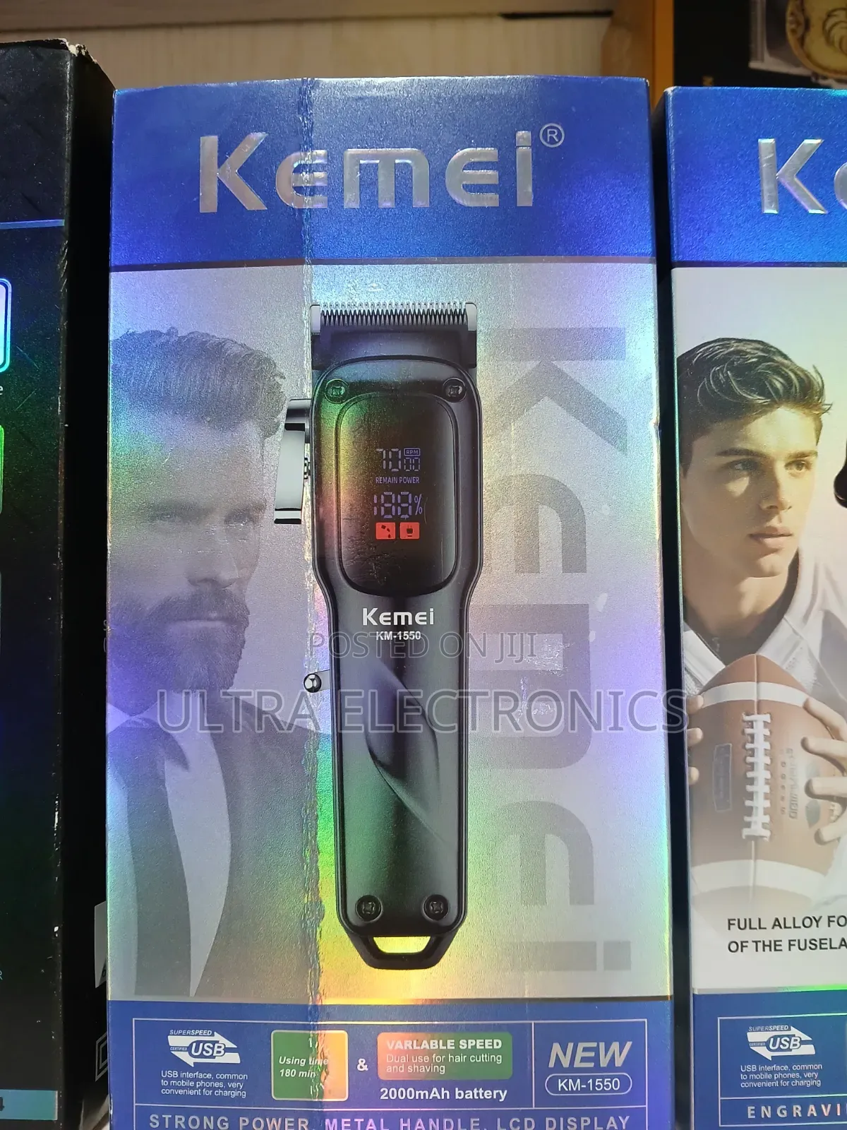 Kemei KM-1550 Professional Hair Clipper, Which Features a Metal Body