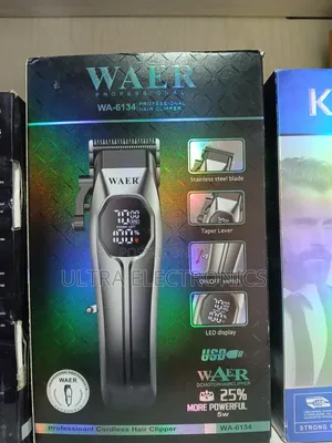 Waer WA-6134 Professional Hair Clipper, Which Features a Silver Body