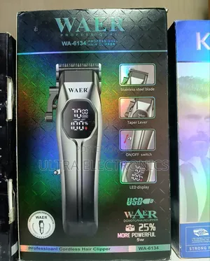 Waer WA-6134 Professional Hair Clipper, Which Features a Silver Body