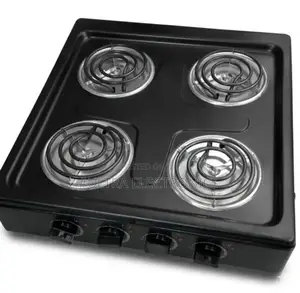Kumtel 4-Burner Electric Hotplate Stove in Black.