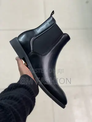 Black Mens Ankle Chelsea Boots