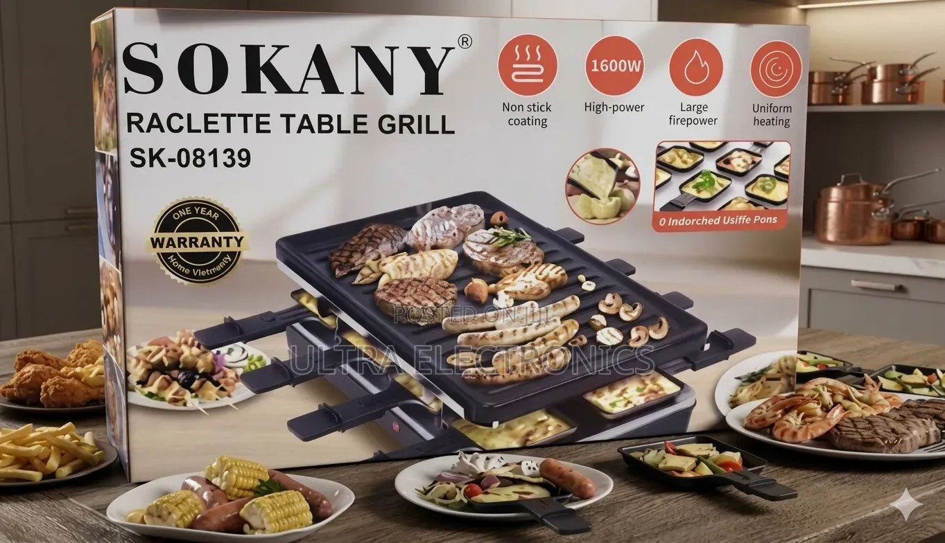 SOKANY SK-08139 Raclette Electric Grill Bring the Restaurant