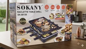 SOKANY SK-08139 Electric Raclette Grill. Designed for Delicious