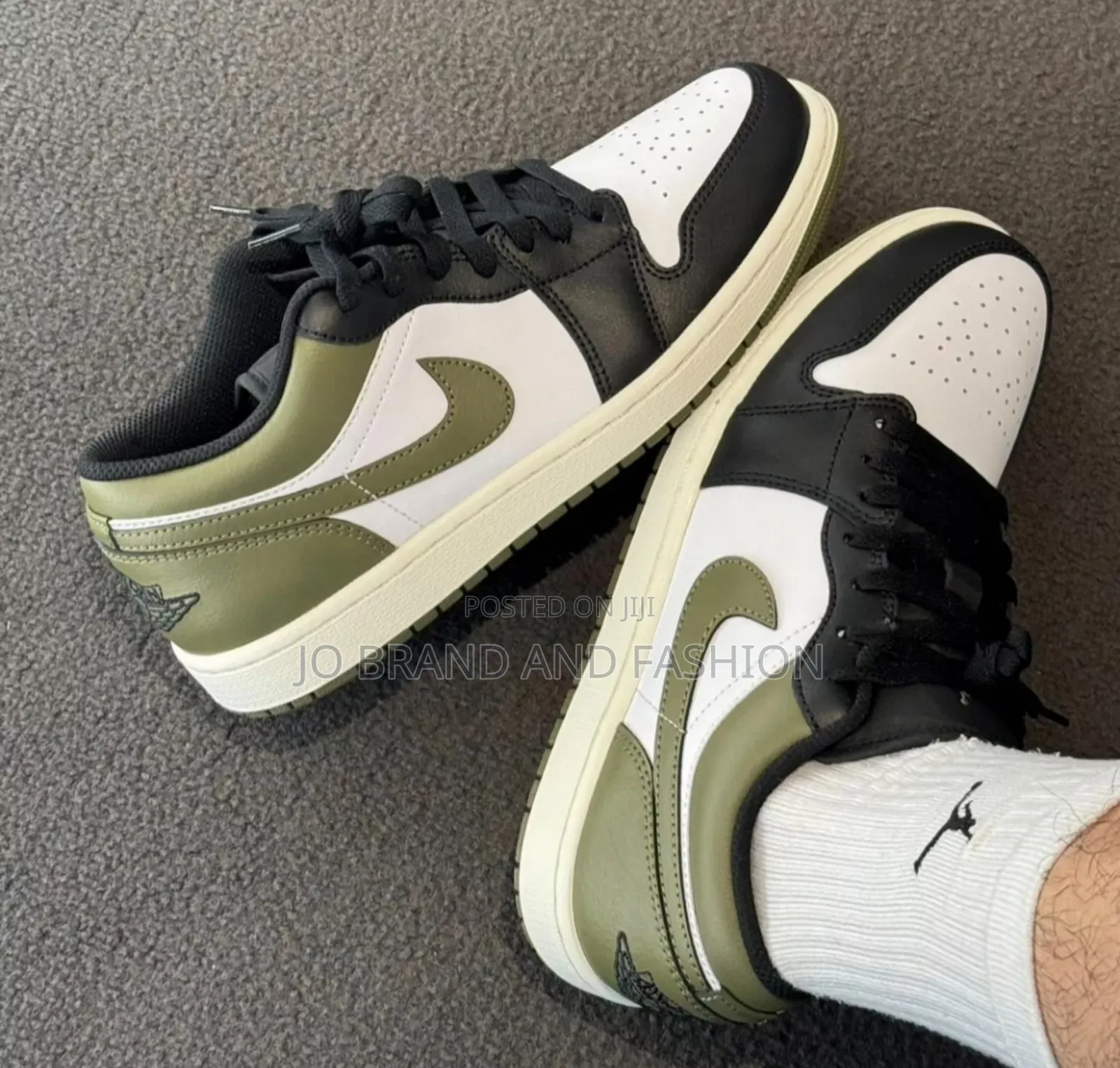 Nike Air #Jordan 1 "Medium #Olive" #Low Unisex Shoes