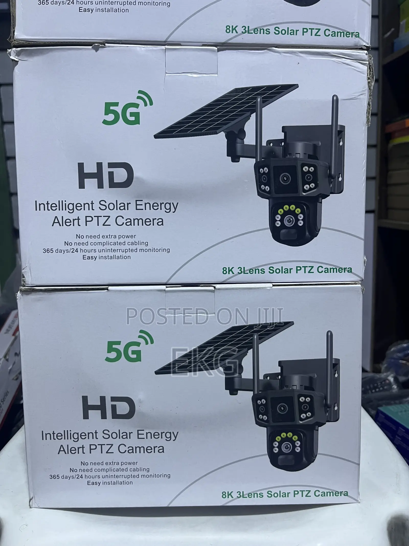 3-Lens Solar PTZ Security Camera | ባለ 3 ሌንስ ሶላር ሴኩሪቲ ካሜራ