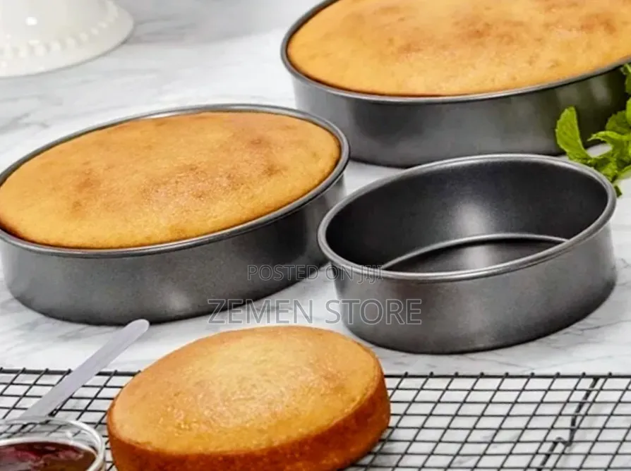Momcoc 3-Piece Non-Stick Granite Cake Pan Set (30cm, 34cm, 38cm)