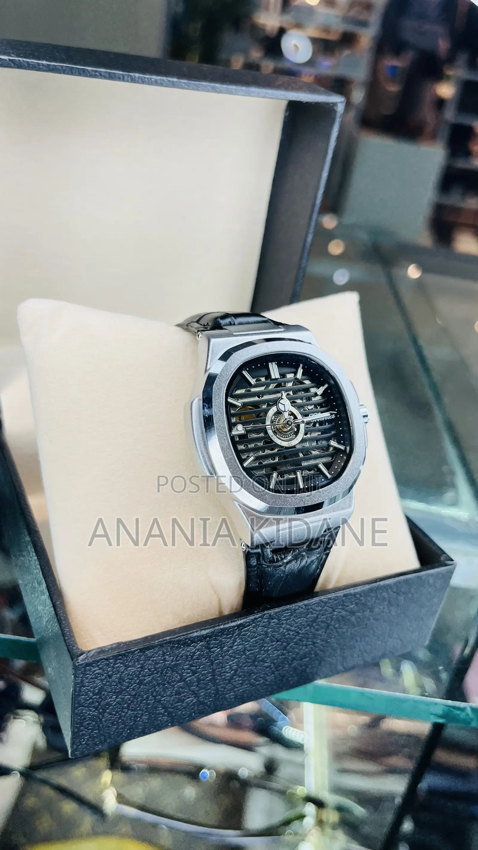 590 Automatic Chenxi Black Leather Watch