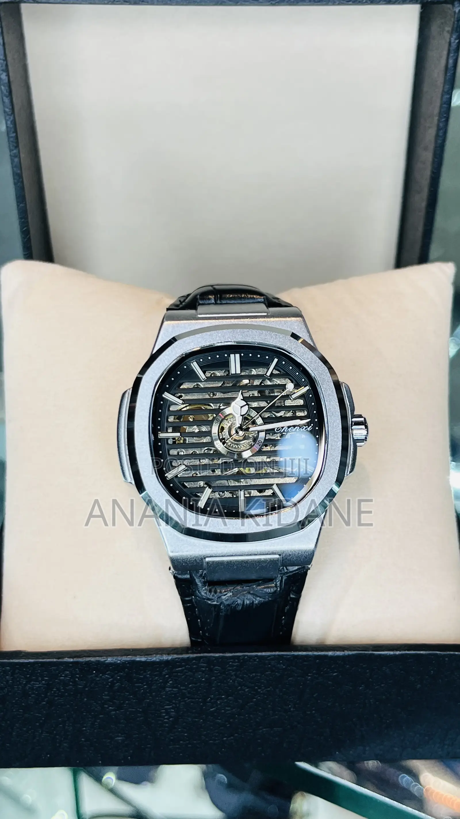590 Automatic Chenxi Black Leather Watch