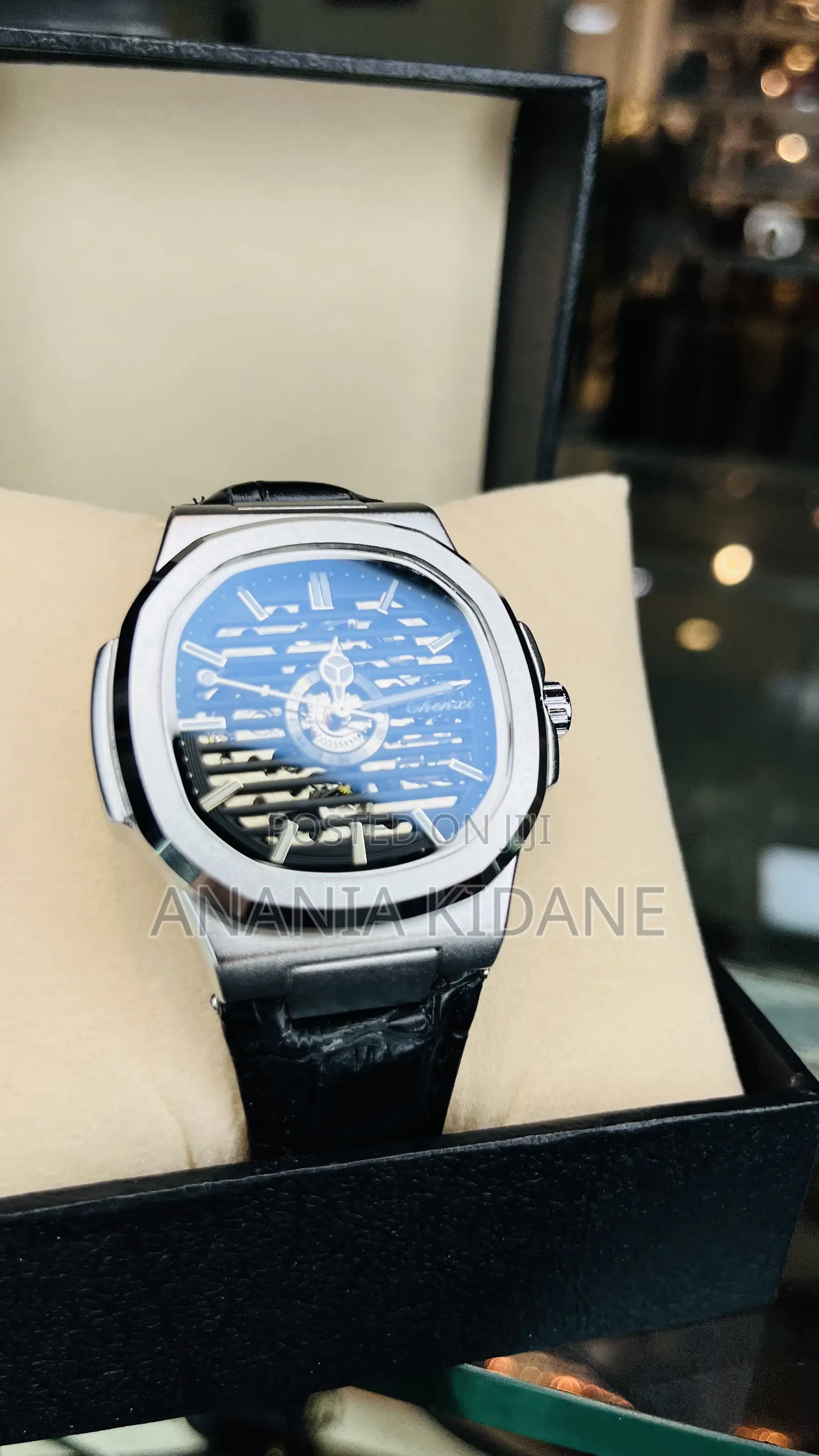 590 Automatic Chenxi Black Leather Watch