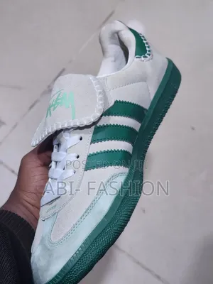 Green Adidas Mens Flat Shoe