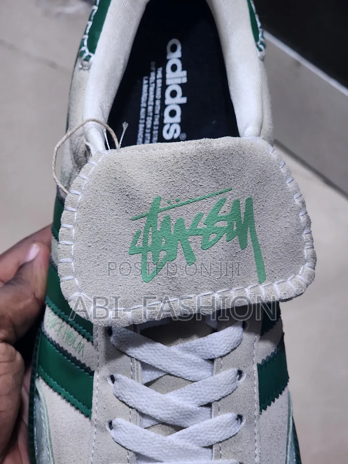 Green Adidas Mens Flat Shoe