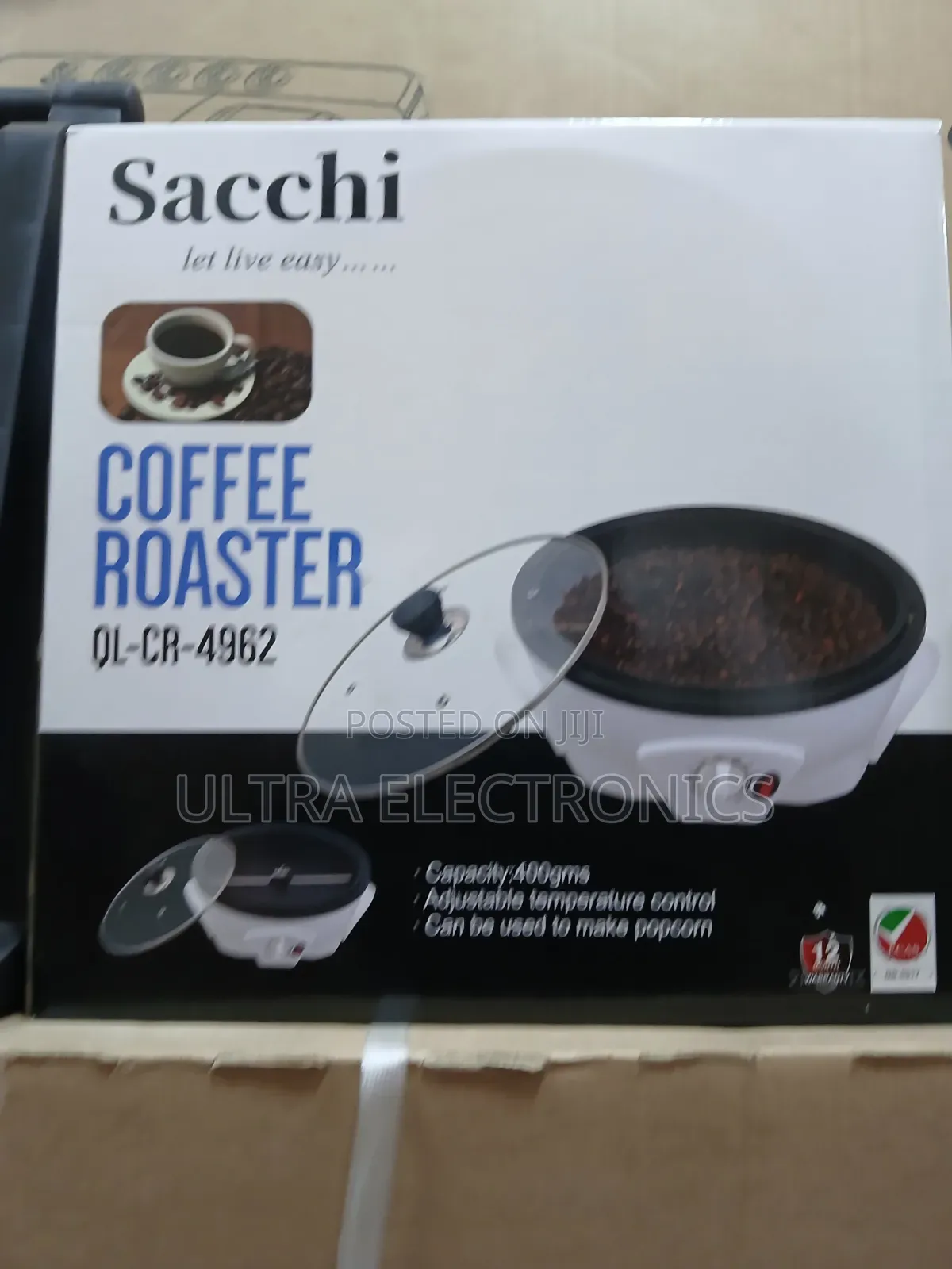 SACCHI Coffee Roaster. Designed for Coffee Lovers, It Delivers Even