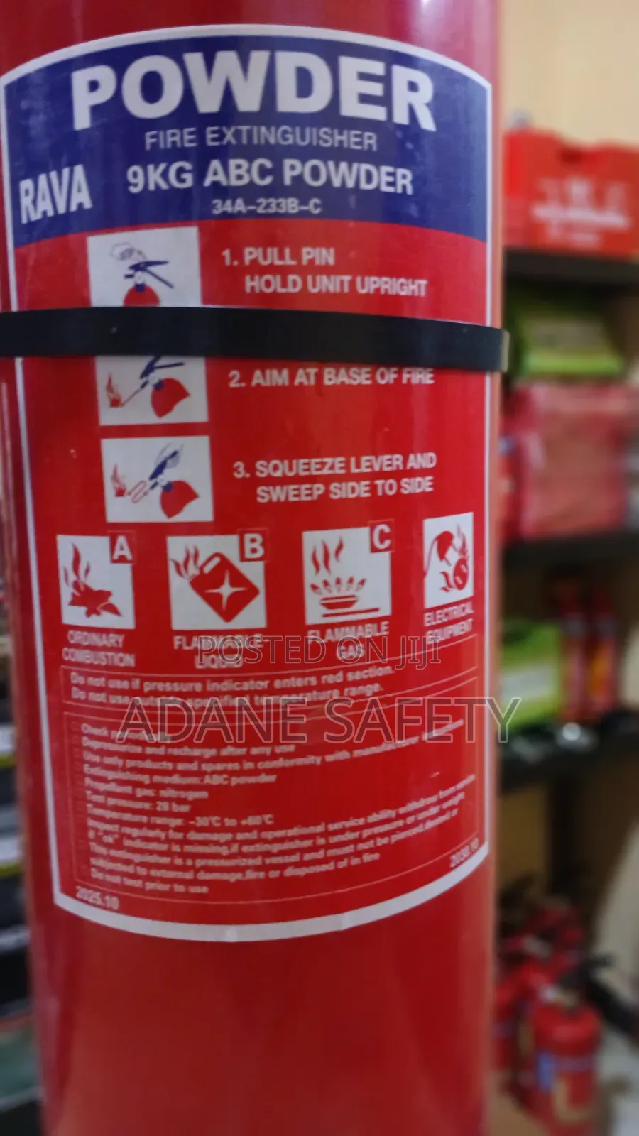 9kg እሳት ማጥፊያ Fire Extinguisher 心 Adane Safety