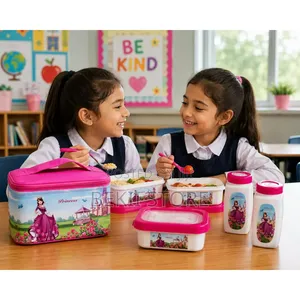 Student Lunch Box ምሳ ዕቃ ከነ መያዣዉ ጋር ያካተተ