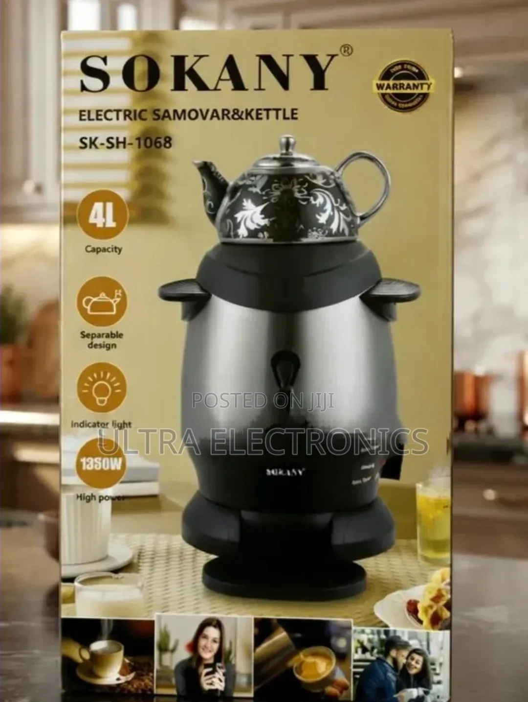 Sokany Electric Samovar Kettle – Sk-Sh-1068