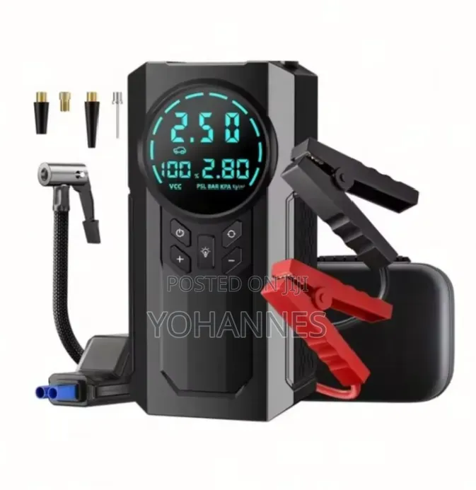 የመኪና ጃምፐር እና ጎማ መንፊያ(Car Jumper and Air Pump)