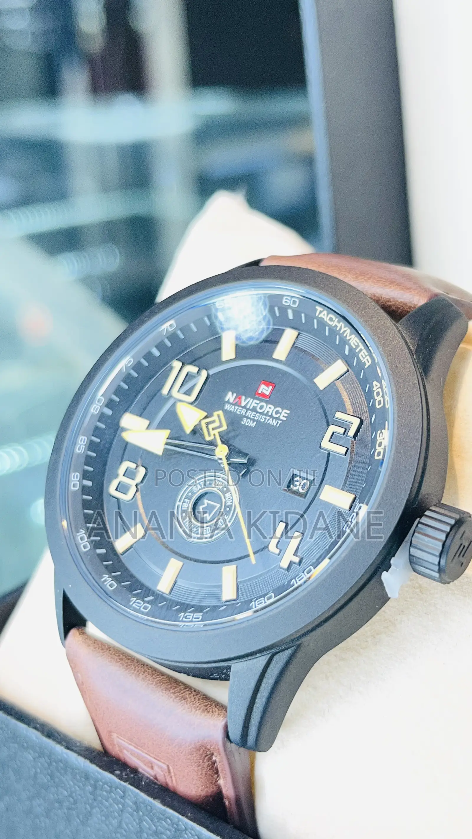 Navy Force Leather Watches