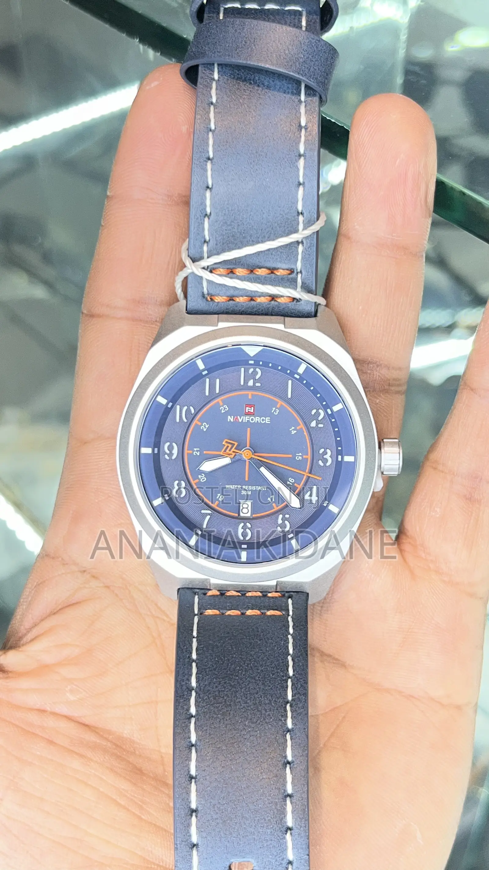Navy Force Leather Watches