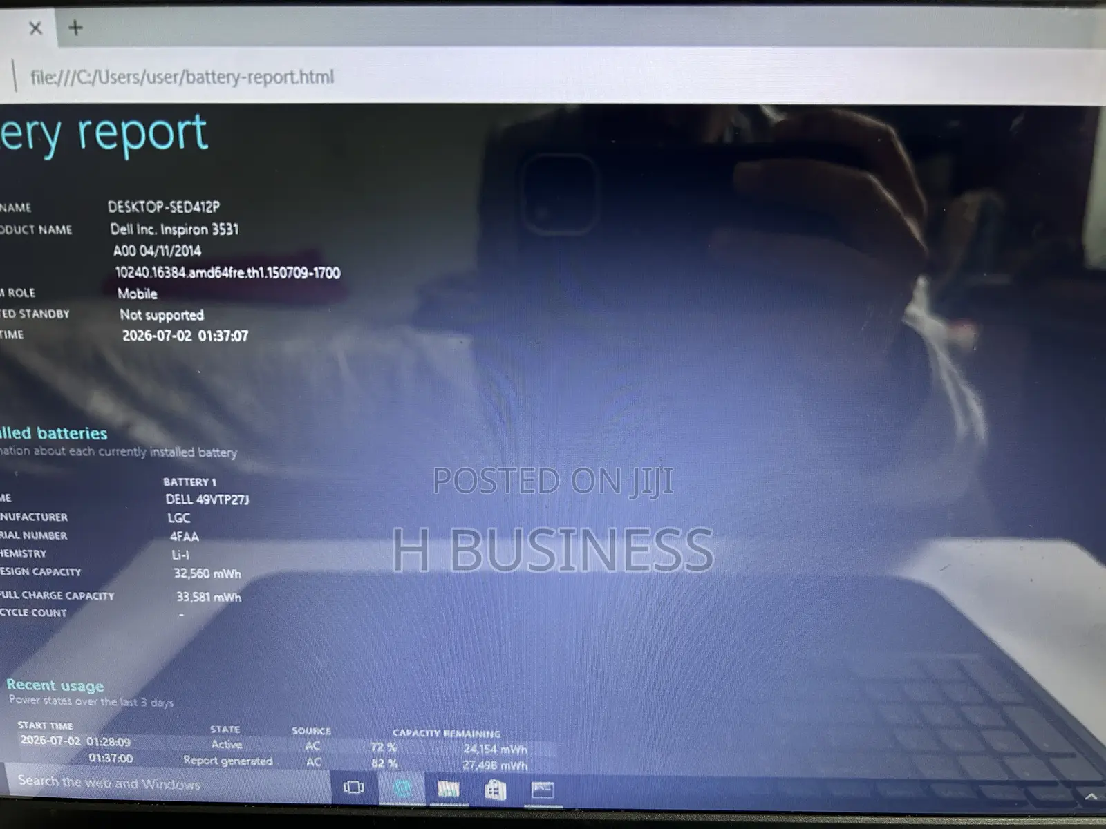 Laptop Dell 4GB Intel Celeron HDD 500GB