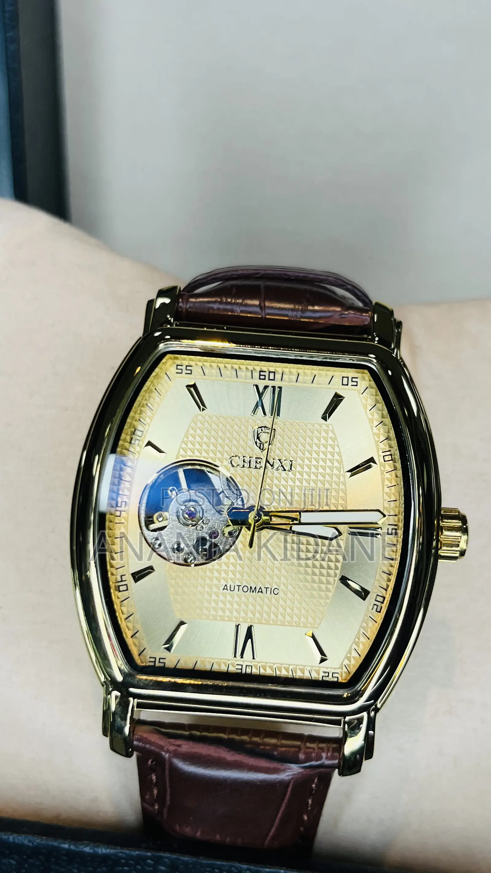 The Square Luxury Chenxi Leather Men’s Watch