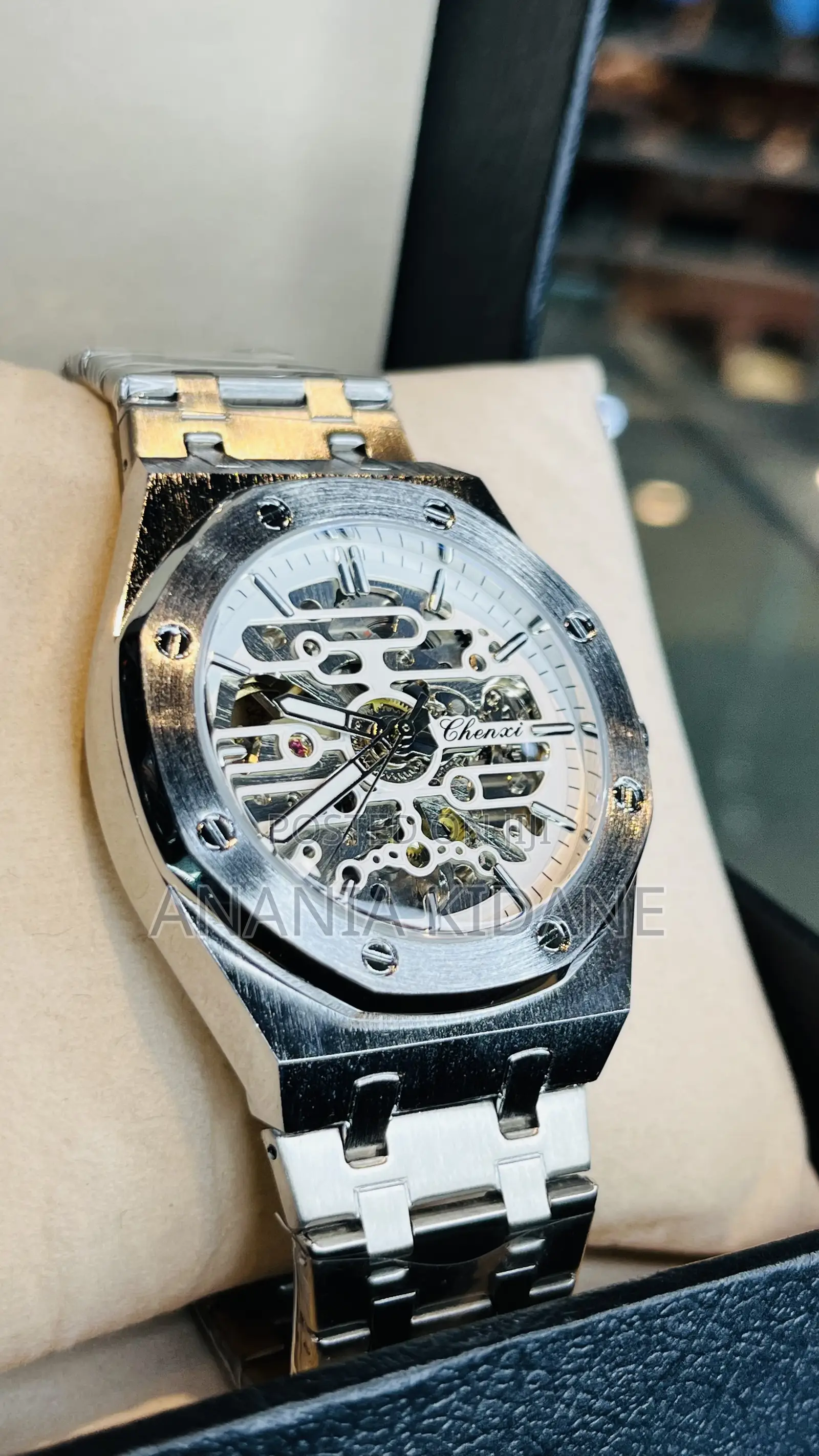 Fashion Stainless Steel Chnexi Automatic Mens Watch
