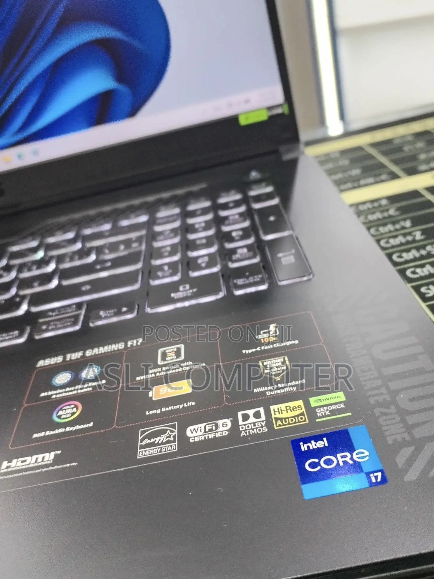 New Laptop Asus TUF Gaming F17 16GB Intel Core i7 SSD 1T