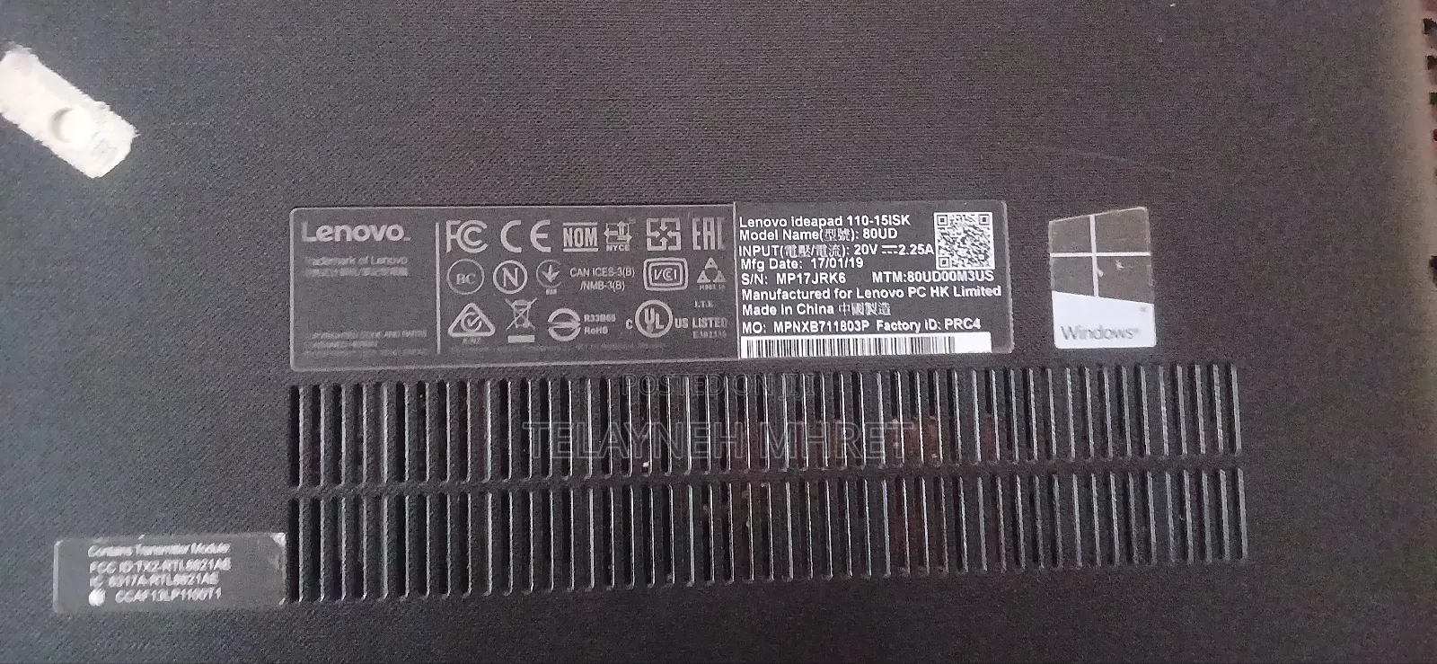 Laptop Lenovo IdeaPad 110 4GB Intel Core i3 HDD 500GB