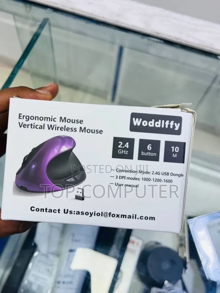 Woddlffy Ergonomic Vertical Wireless Mouse