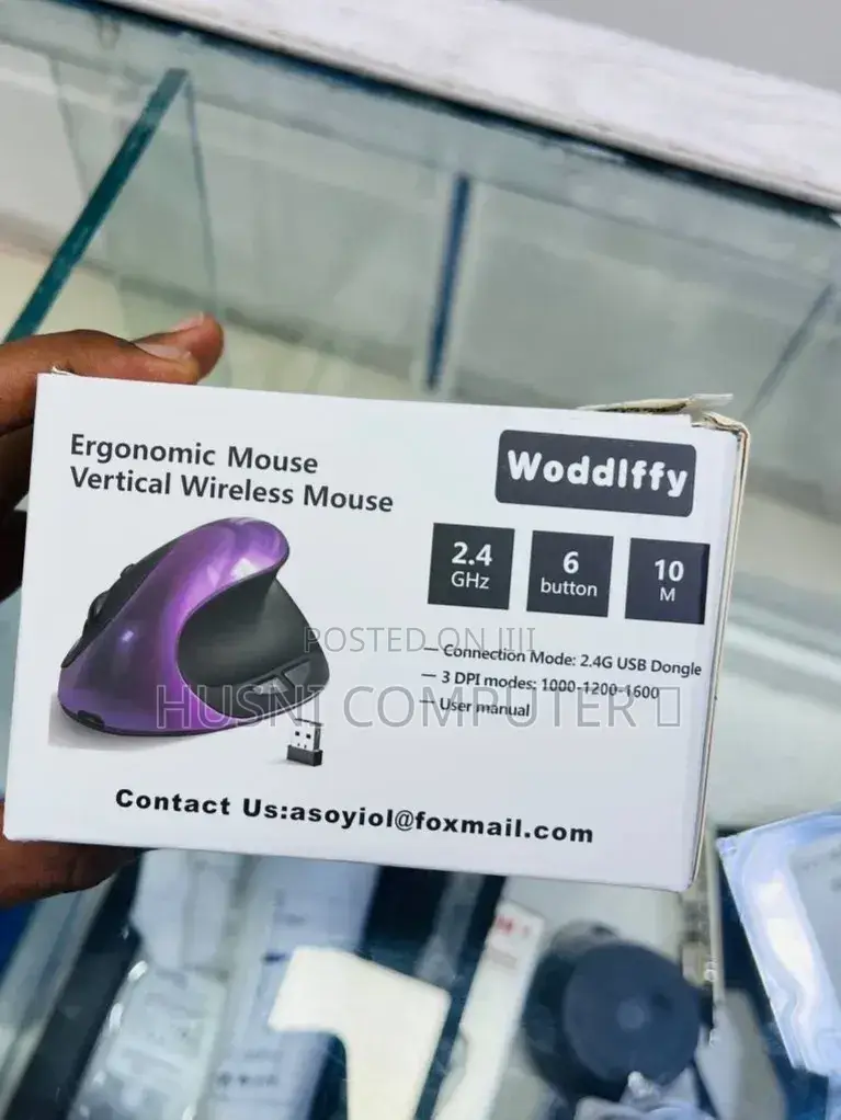 Woddlffy Ergonomic Vertical Wireless Mouse