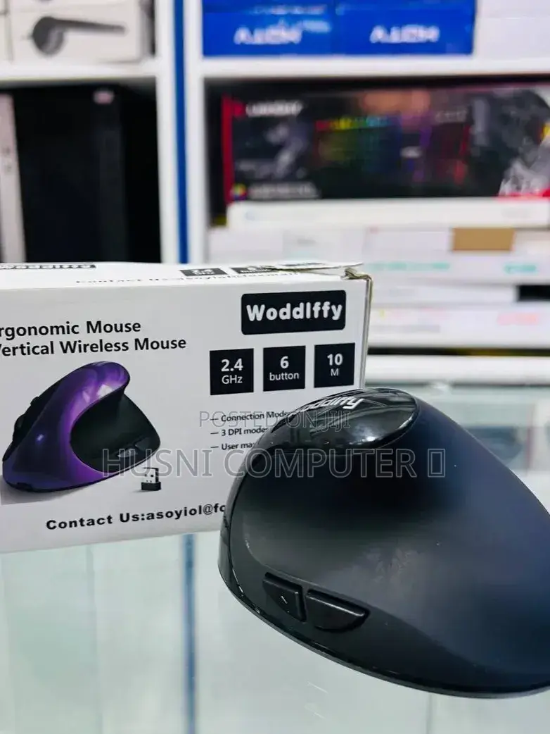 Woddlffy Ergonomic Vertical Wireless Mouse