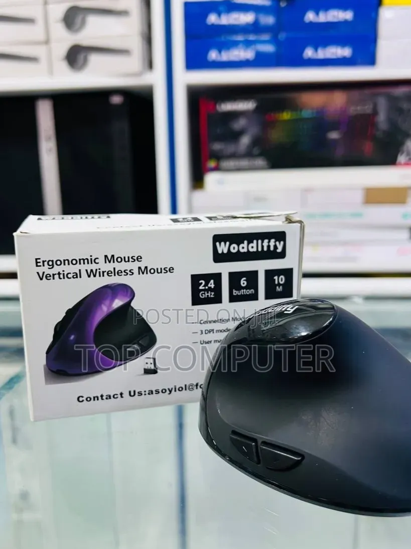 Woddlffy Ergonomic Vertical Wireless Mouse