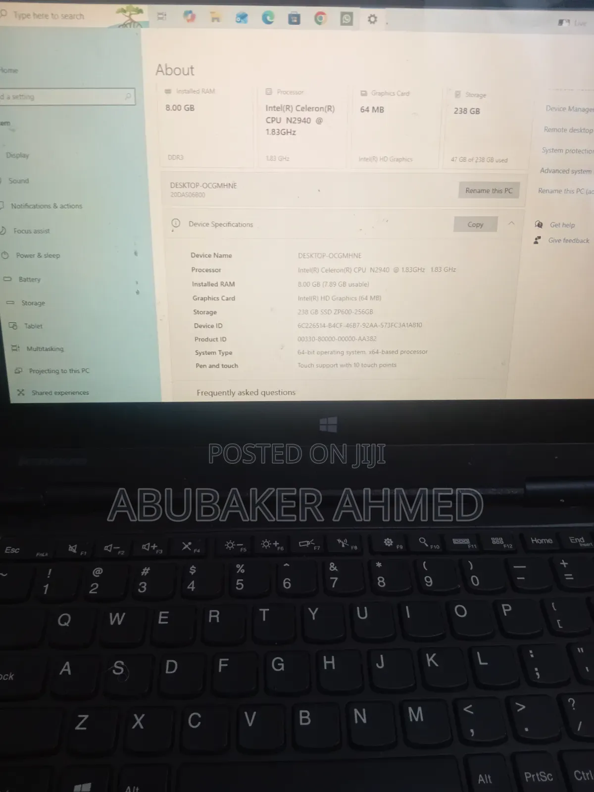 New Laptop Lenovo ThinkPad 11e 8GB Intel Core i5 SSD 256GB