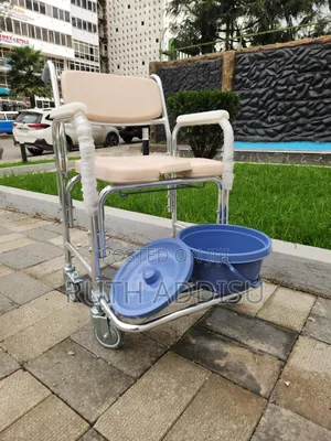 Casters and Padded Seat,Rolling Transport Chair Lockable Wheelchair