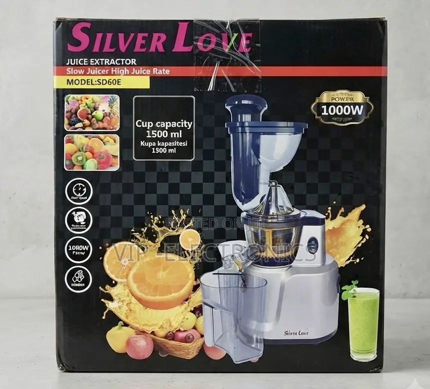 Silver Love Slow Juicer Juice Extractor 1000W | 1500ml Capacity