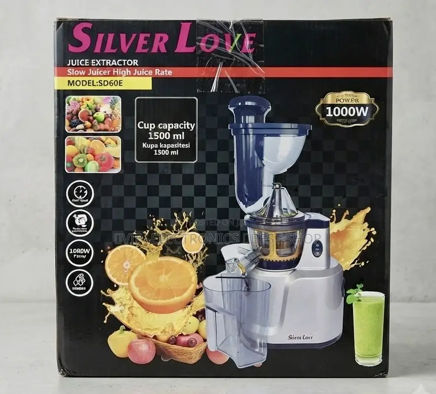 Silver Love Slow Juicer Juice Extractor 1000W | 1500ml Capacity