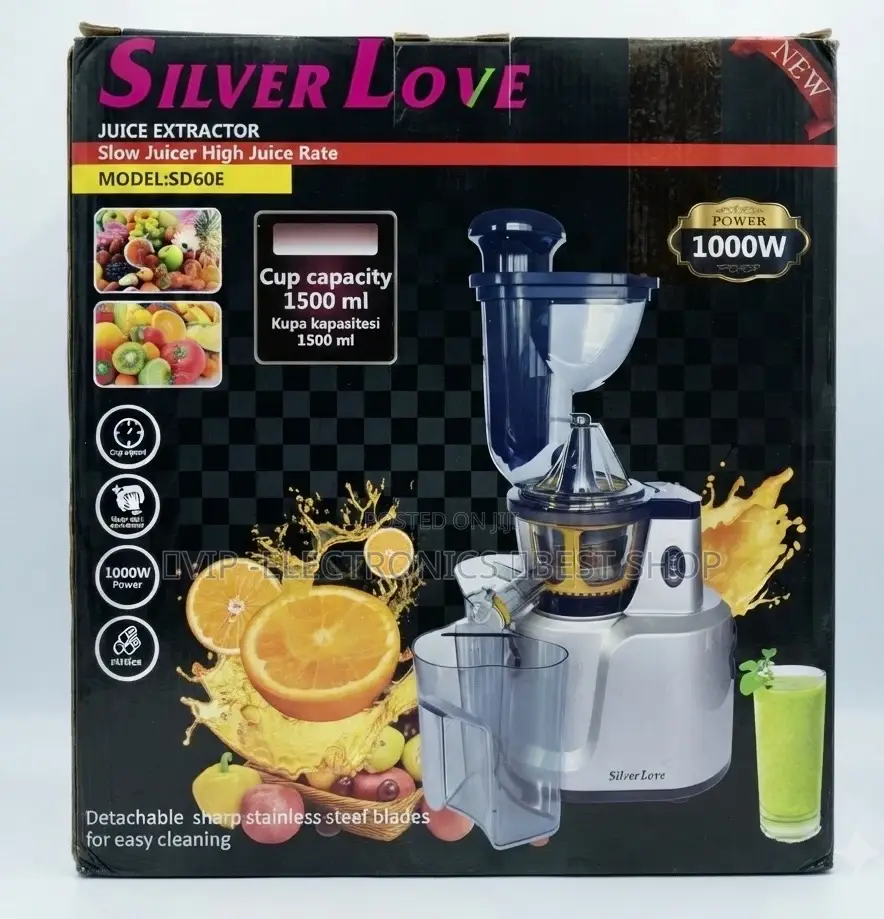 Silver Love Slow Juicer Juice Extractor 1000W | 1500ml Capacity